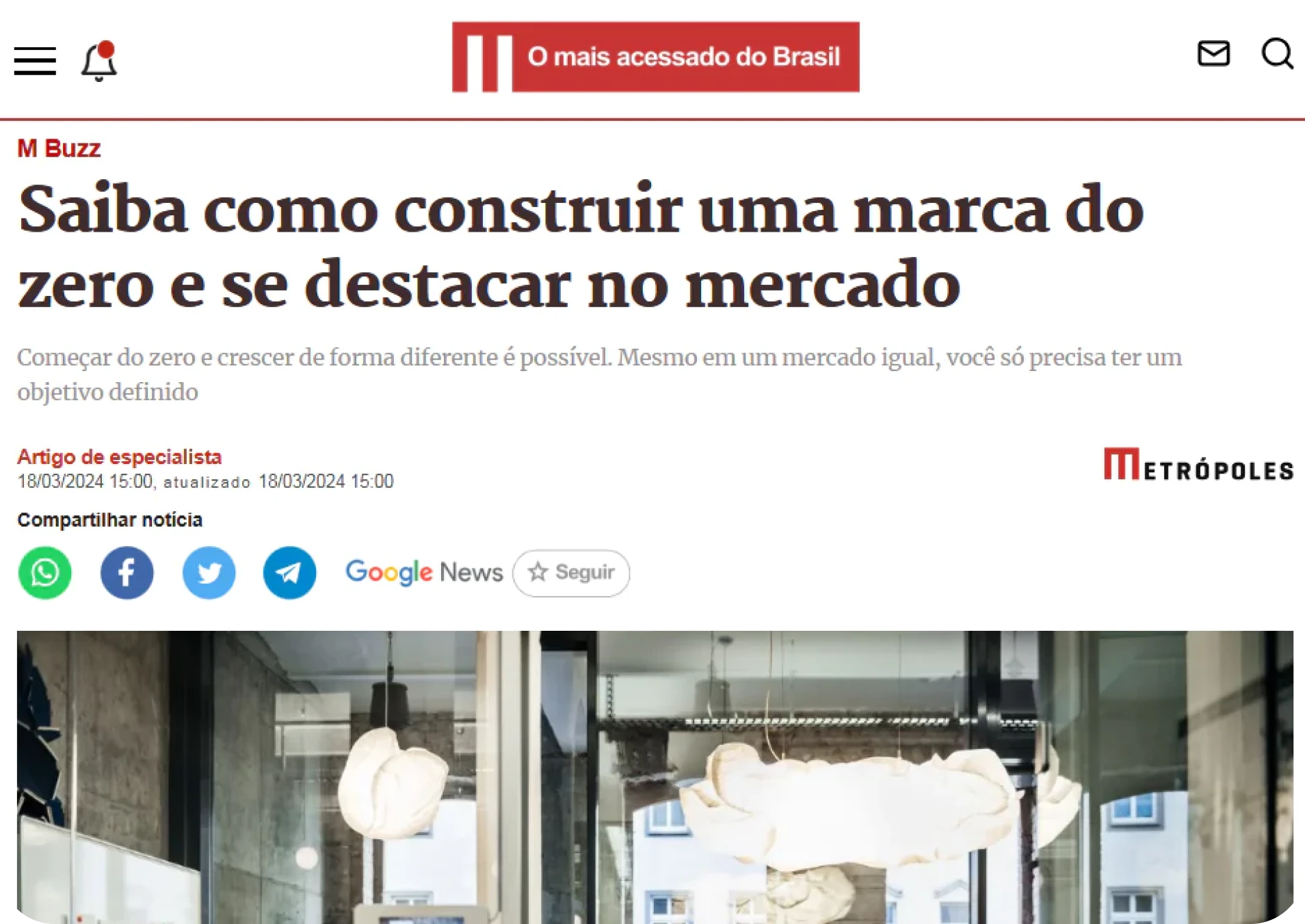 Metrópoles — Saiba como construir uma marca do zero e se destacar no mercado