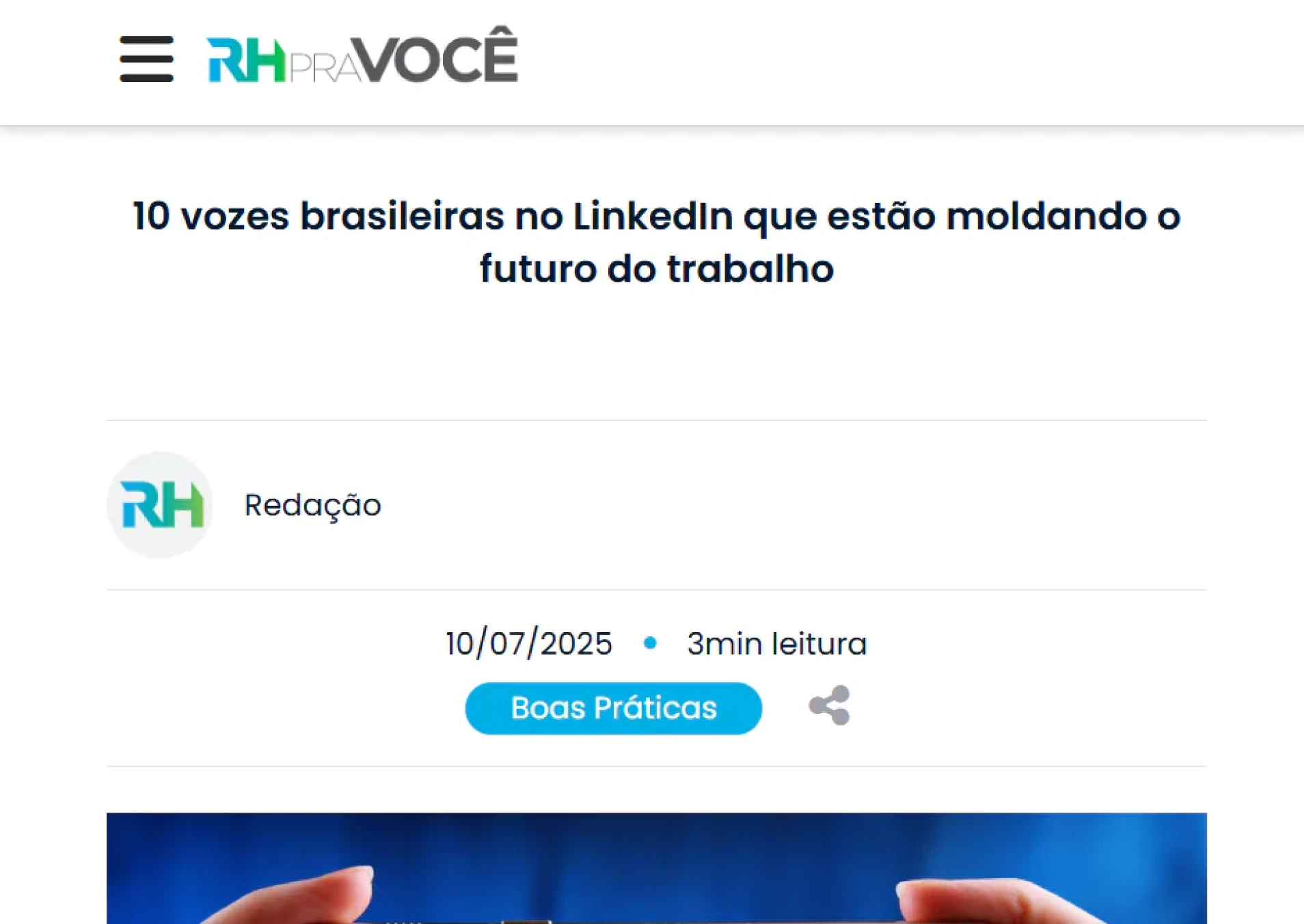 RH Pra Você — 10 vozes brasileiras no LinkedIn que estão moldando o futuro do trabalho